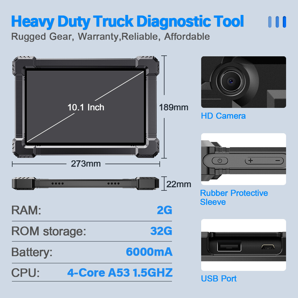 ANCEL X7 HD Diesel Heavy Duty Truck Scanner DPF Regen Tool OBD2 Car Code Reader