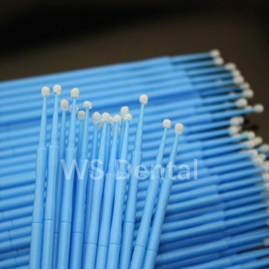 100Pc Dental Micro Applicator Tips Cleaning Brush Disposable Microbrush Bendable