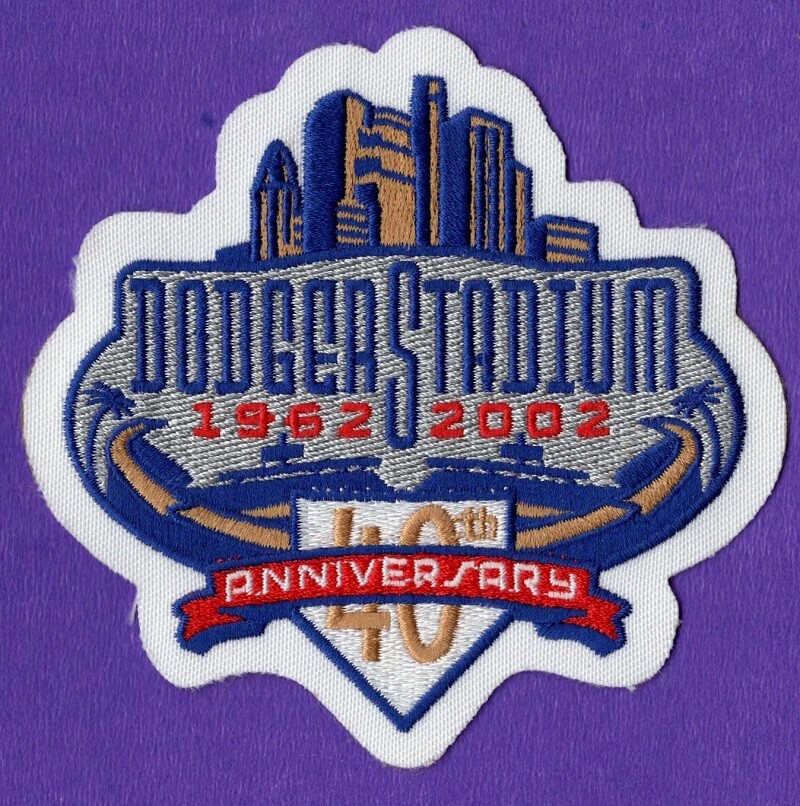 LOS ANGELES DODGER STADIUM 40th ANNIVERSARY EMBROIDERED PATCH