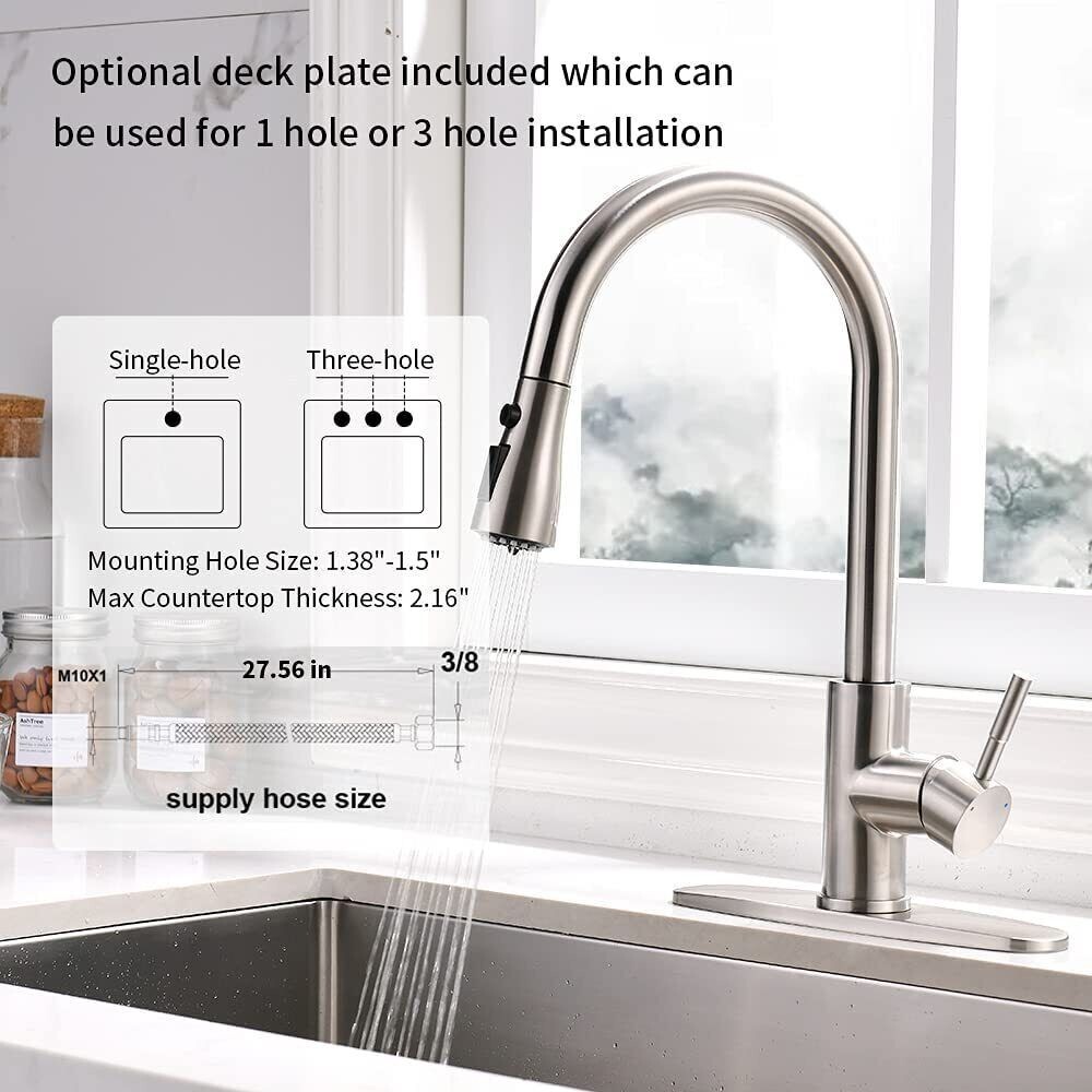 Touch Sensor Kitchen Sink Faucet with Sprayer Pull Down Automatic Mixer Tap US