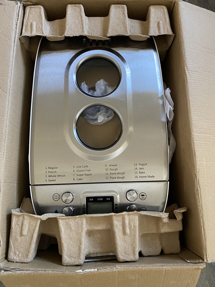 SilverCrest 850w Bread Maker with 16 Programs Breadmaker White Brown Gluten Free