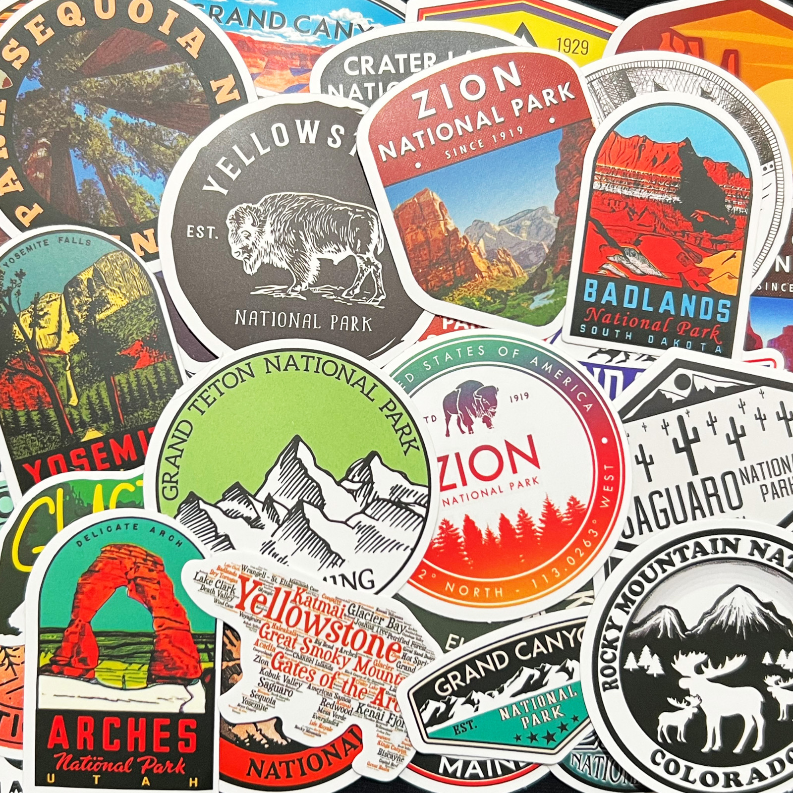50 Mixed National Park Outdoor Hiking Camping Nature Stickers Laptop Decals
