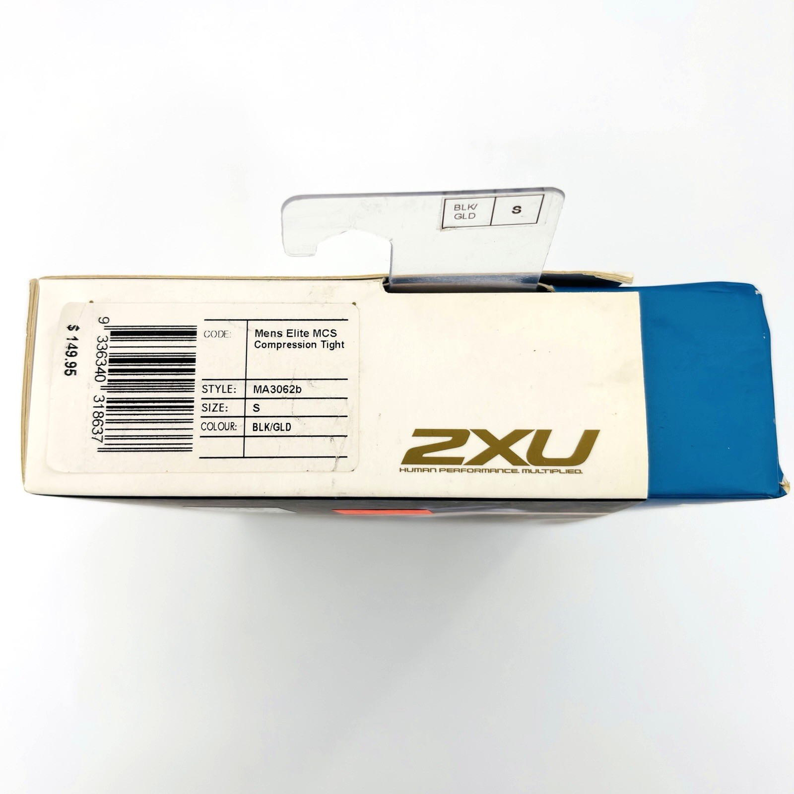 New Men Small 2XU Elite MCS Compression Tights Black Gold MA3962b Weight Lifting