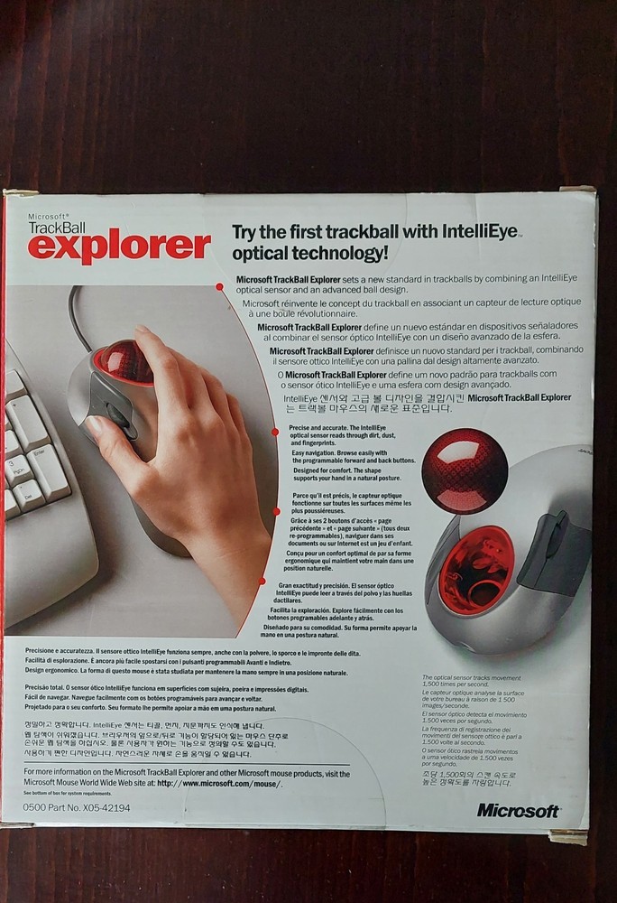 Microsoft TrackBall Explorer - original computer mouse in unopened box