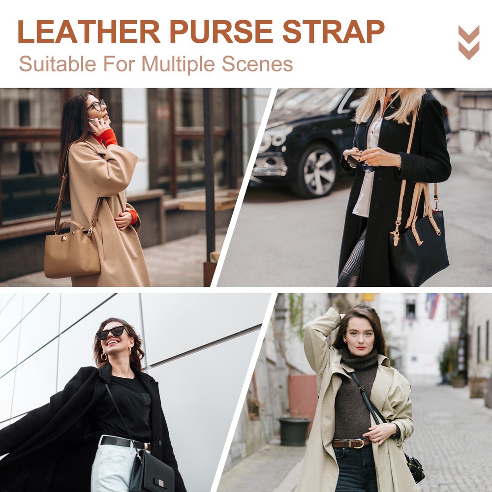 47" Adjustable PU Leather Purse Strap with Silver Hardware Red