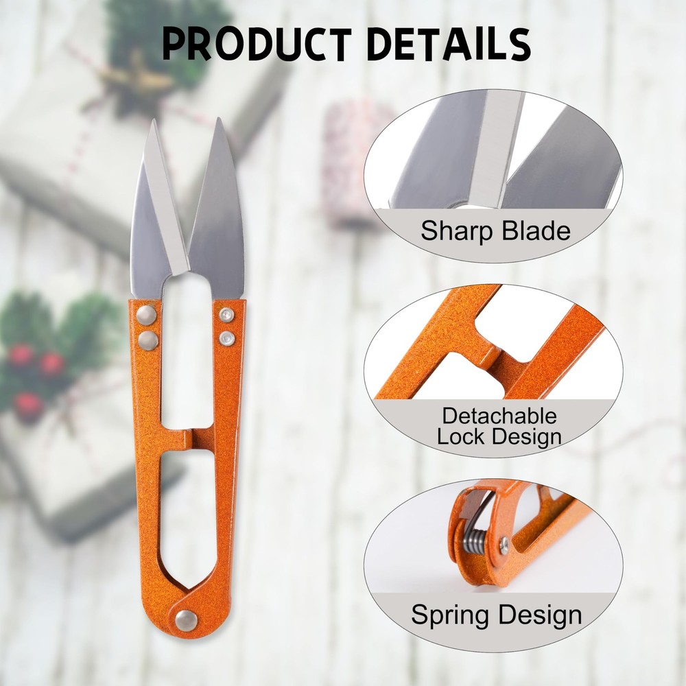 9 Pcs 4.1 Inch Sewing Scissors Thread Snips, Black, Silver, Pink, Orange