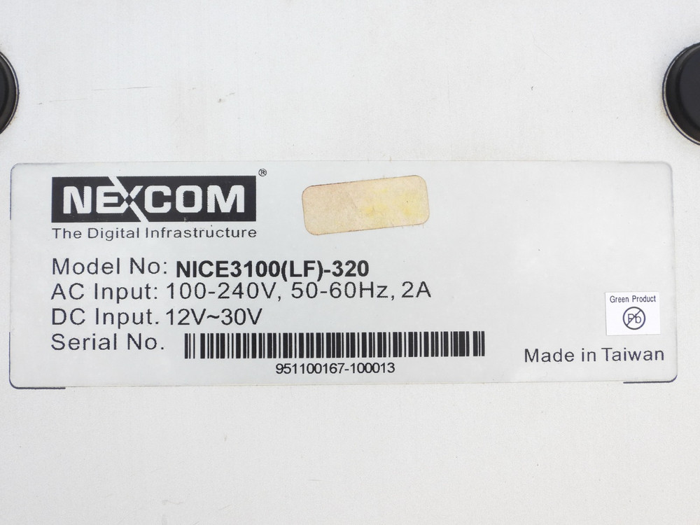 VGC NEXCOM NICE3100(LF)-320 FANLESS COMPACT HIGH-PERFORMANCE INDUSTRIAL COMPUTER