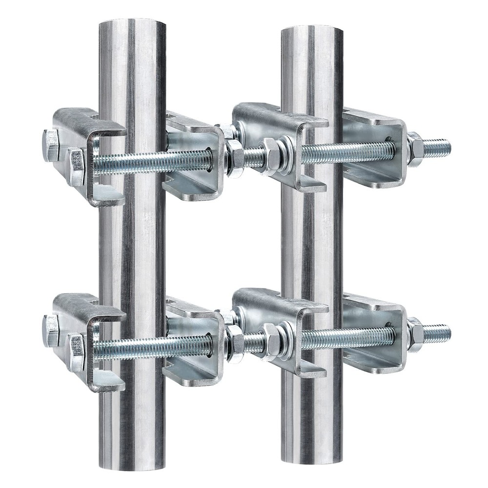 2 Sets Antenna Mast to Clamp Bracket Kit with V 2 Sets, 2*Mast