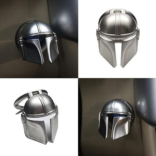 Mando Style Universal Car Engine Start Stop Button Cover Anti-Scratch Silver
