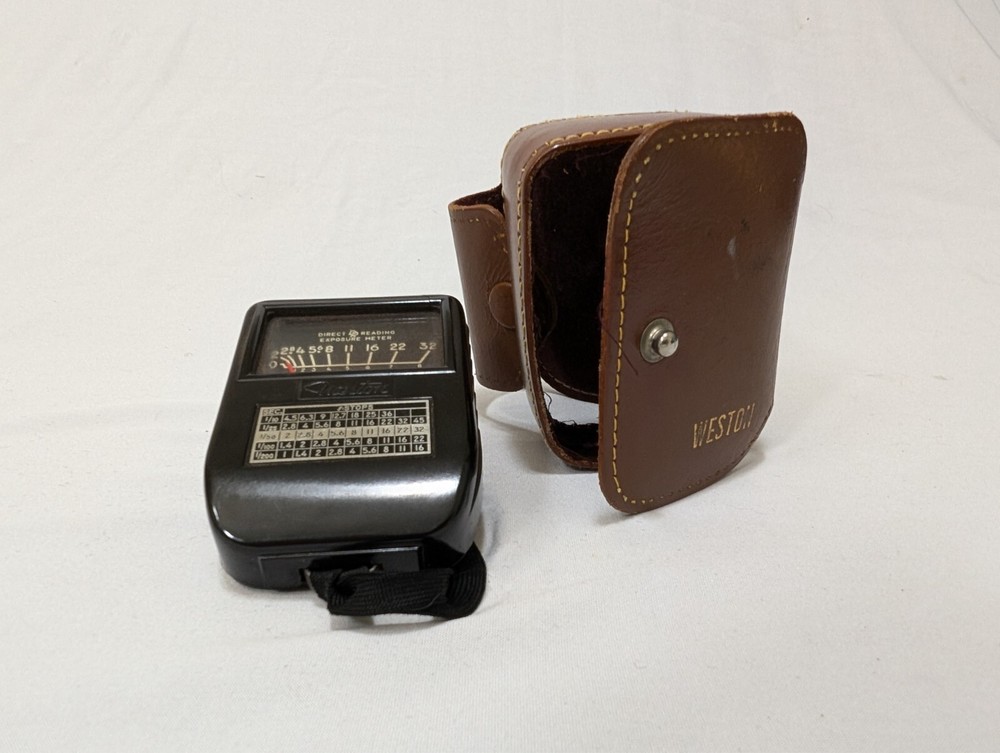 Vintage Weston Direct Reading Exposure Light Meter Model 853 w/ Original Case