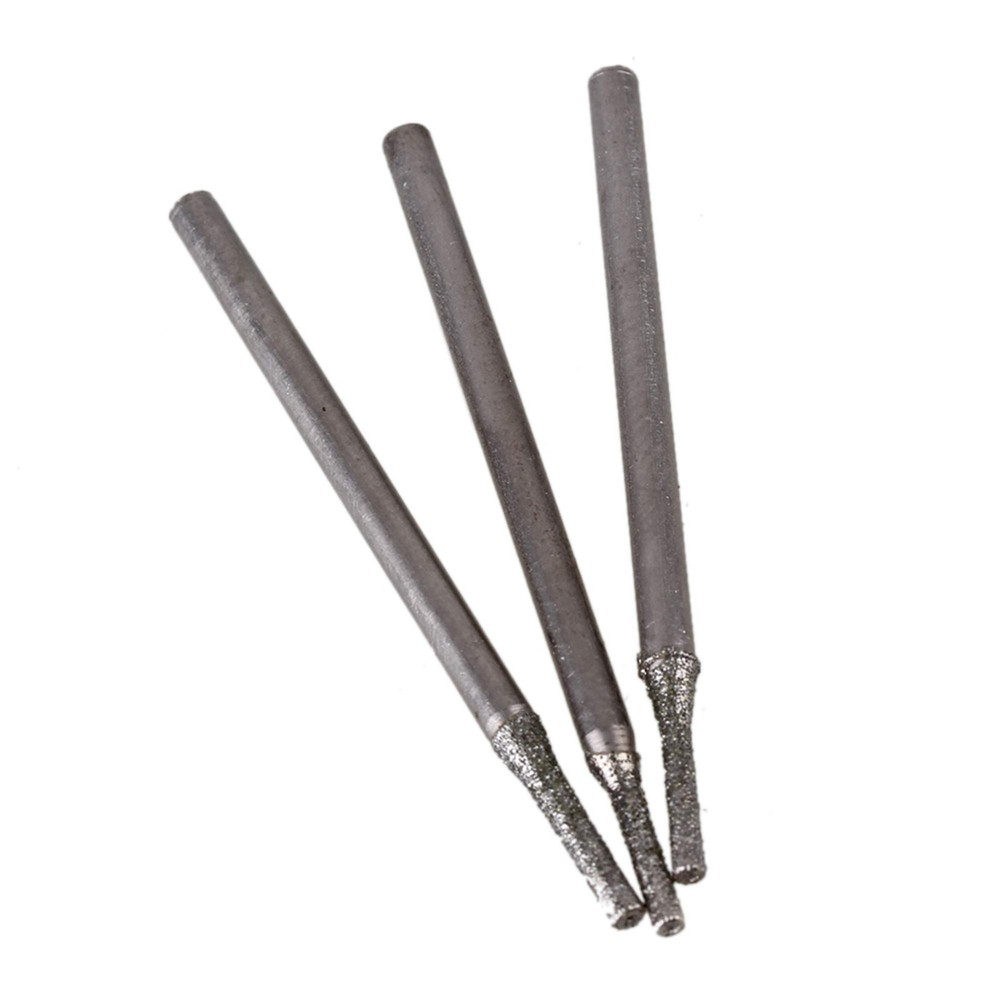 BQLZR Silver 1.5mm Diamond Electroplated Core Drill Hole Bits for Gems Pack...