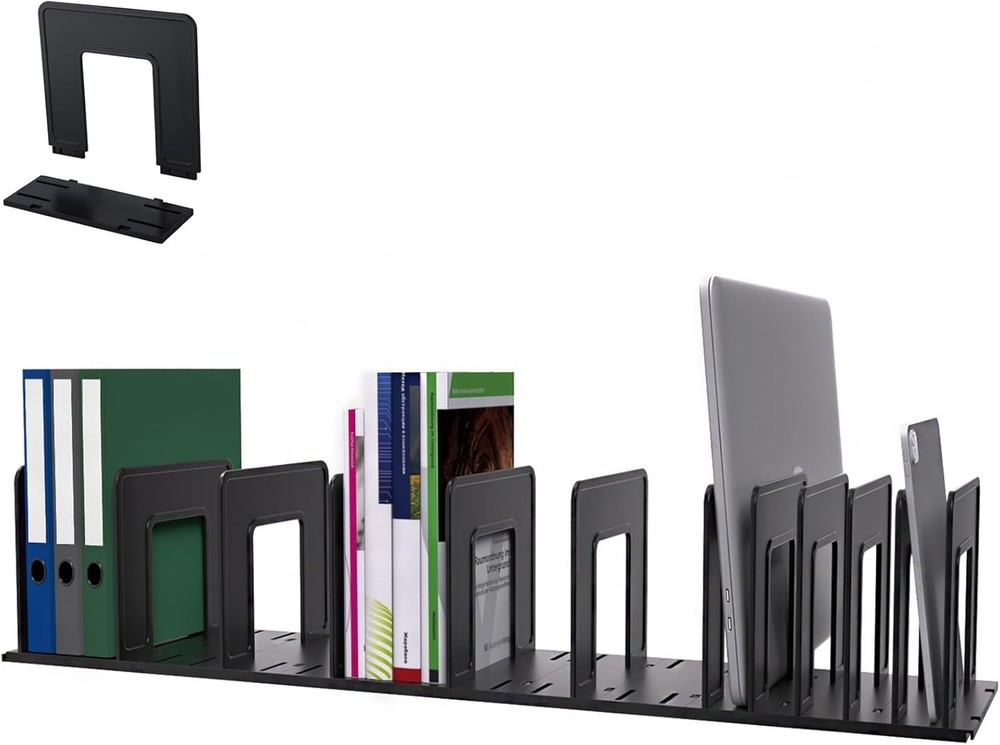 Adjustable Vertical File Sorter Sturdy Plastic Expandable Upright File Holder