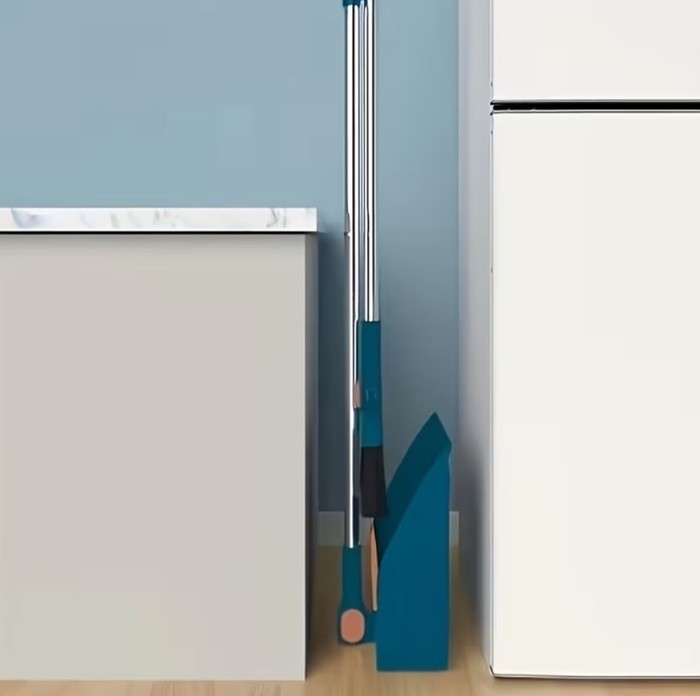 Blue Broom Dustpan Squeegee Set Heavy Duty Extendable
