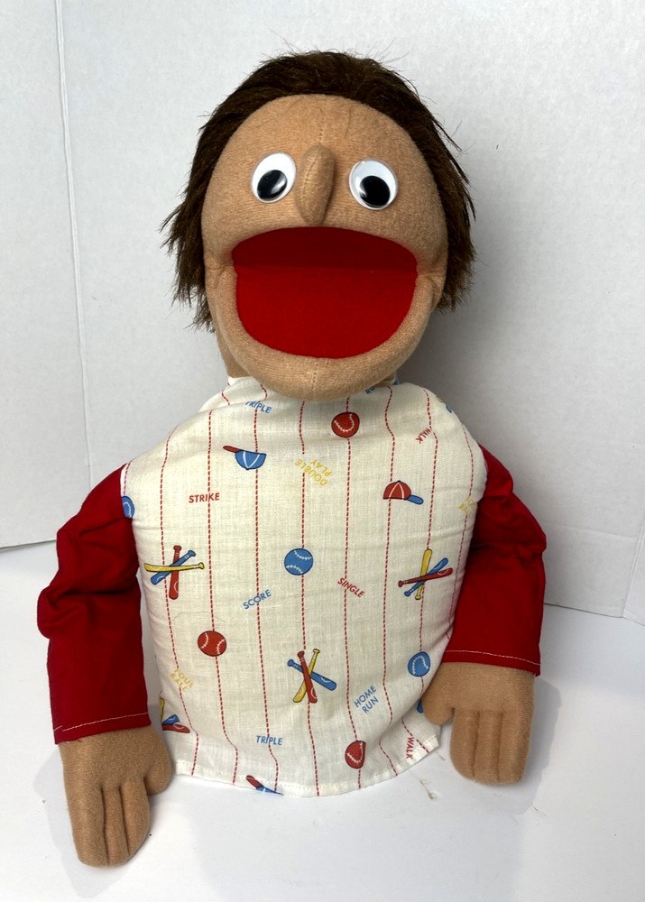 Professional muppet style Puppet Baseball Kid 14"