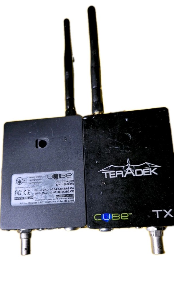 Teradek Cube 150 HD-SDI H.264 Video Encoder Wi-Fi Live Streaming Box Cables