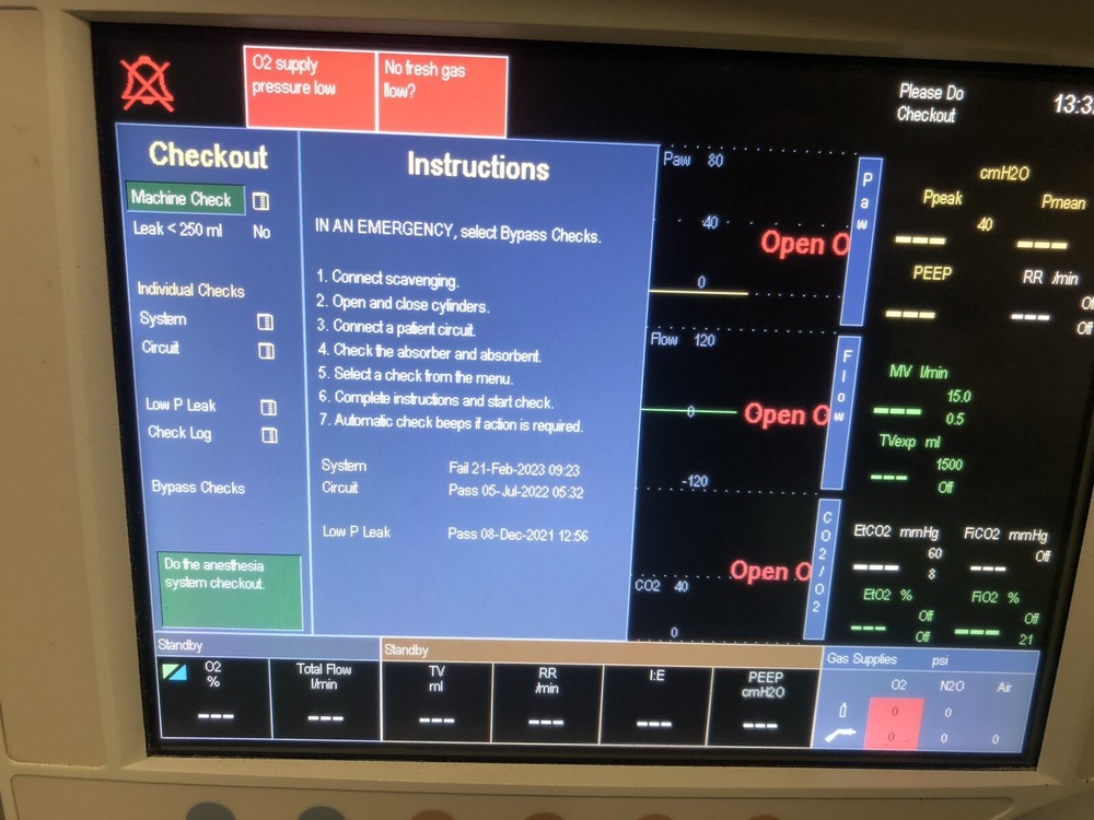 GE, Datex Ohmeda, Avance Front Main Display