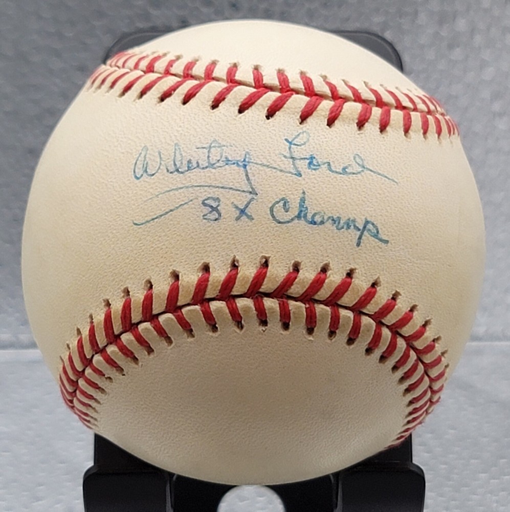 Whitey Ford “8x Champ" Signed Baseball JSA Cert!