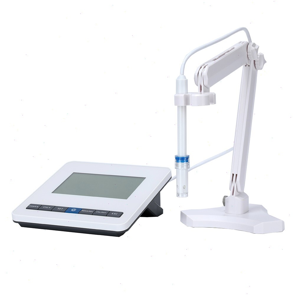 Benchtop PH Meter PH Tester with Buffer Powder 50 Groups Data Storage -2.00～18.0