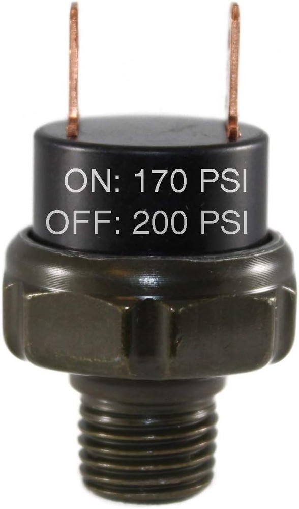 Durable 1/4" NPT 170-200 PSI Pressure Switch | Automatic Flush Mount Design