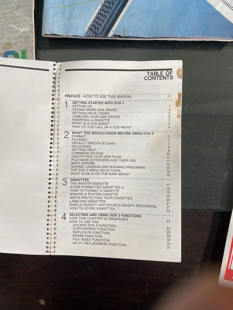 Vintage ATARI 800/XL Home Computer Owner's Guide DOS 3 Reference & Brochure