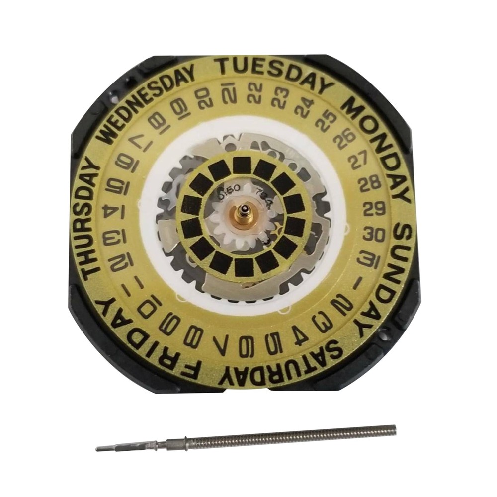 3 Hands With Date & Day Quartz Watch Replacement Movement For VX44E 11½ ‴ c