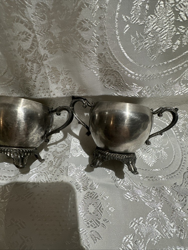 Vintage Silver-Plated Sugar & Creamer
