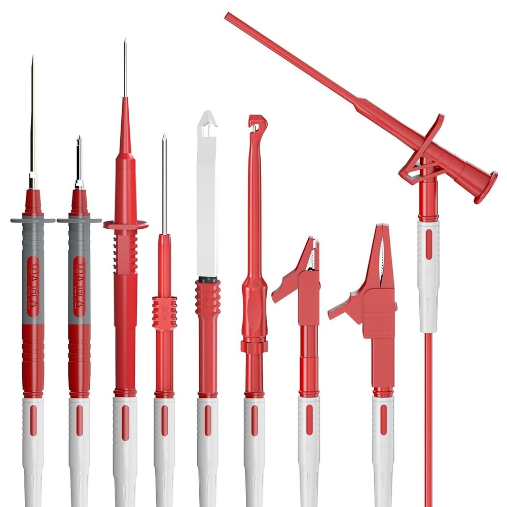 Complete 33PCS Multimeter Testing Kit with High Voltage Probes & Tweezers