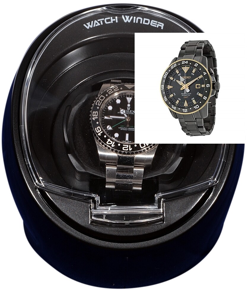 Single Display Automatic KINETIC Watch Winder/Charger model: Atom-1BPL-K/WPL-K