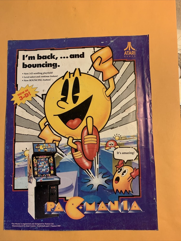 Poor condition pac Mania atari Wurlitzer Bubble Jukebox,,AD FLYER
