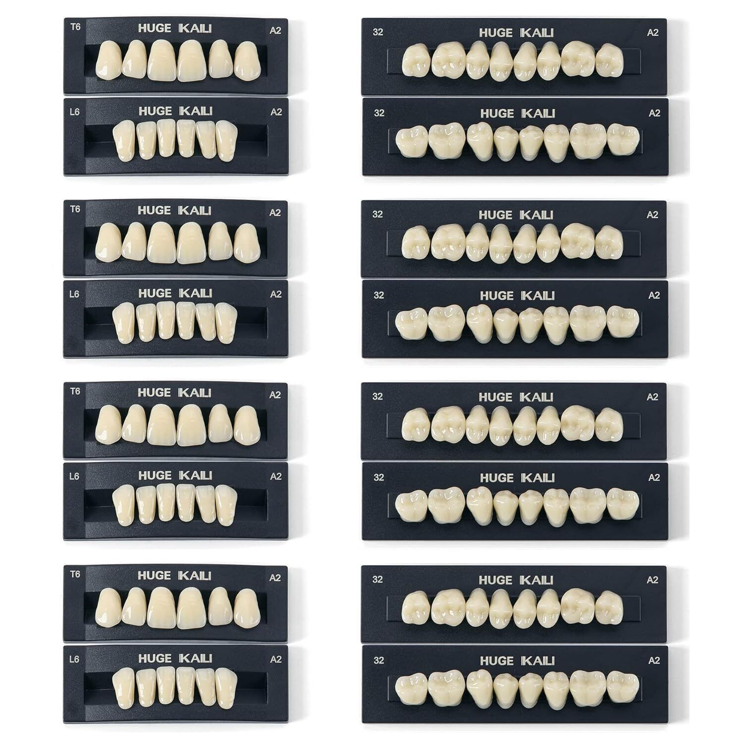 28/112Pcs JMU Dental Acrylic Resin Denture Synthetic False Teeth A1/A2/A3, T6/T8