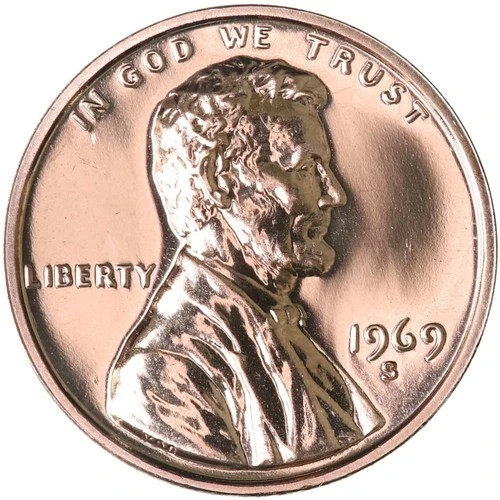 1969 S Proof Lincoln Cent From Proof Set