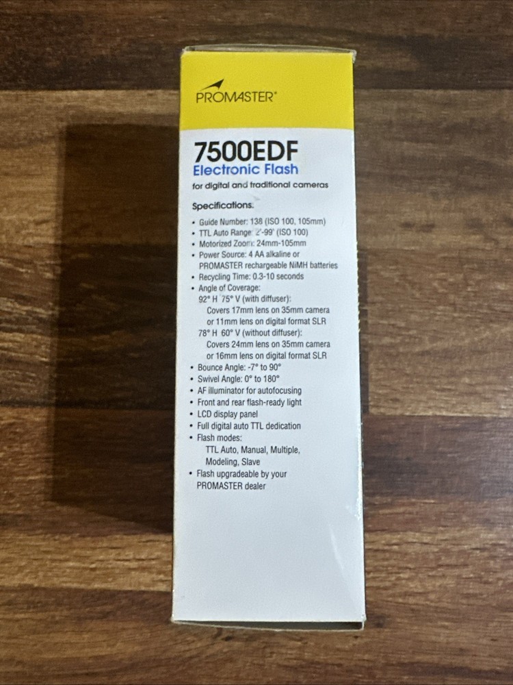 Promaster 7500EDF Electronic Flash for Nikon Code 7287 New