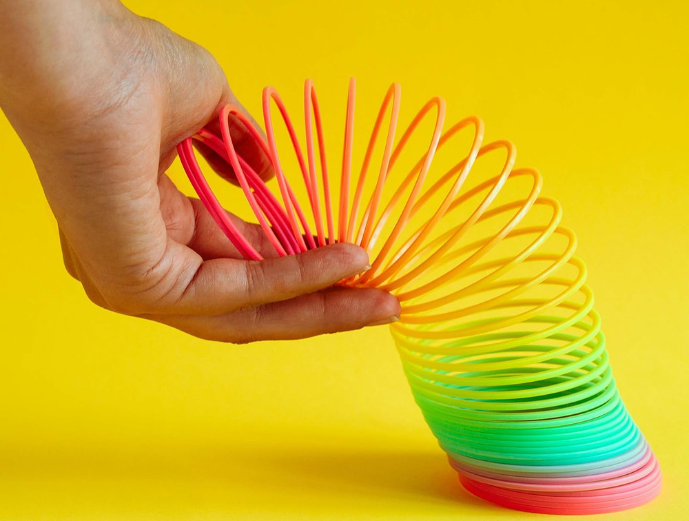 JA-RU Big Magic Rainbow Color Spring Pack (1 Unit) Original Plastic Coil Fidget