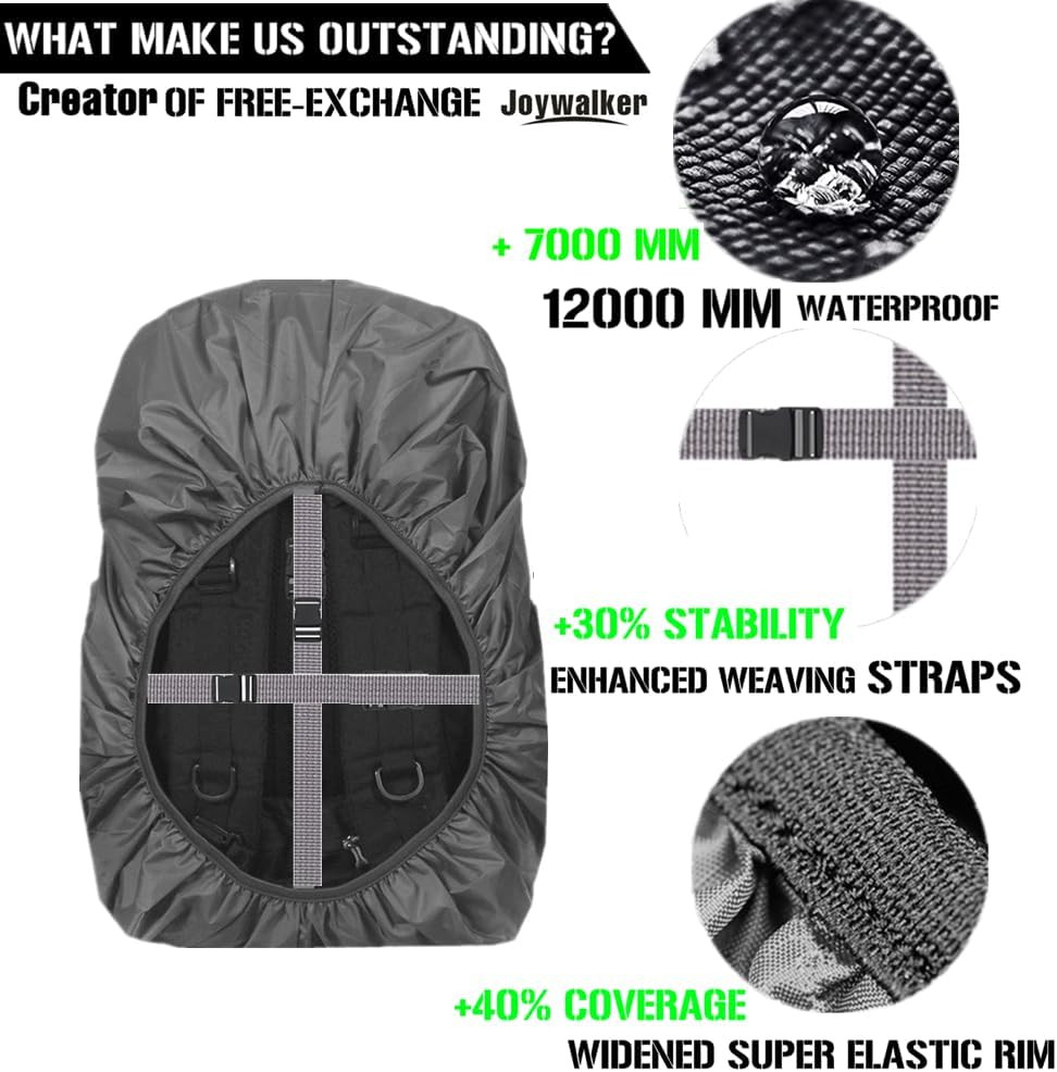 Joy Walker Ultra-Waterproof Backpack Rain Cover with Antislip Strap
