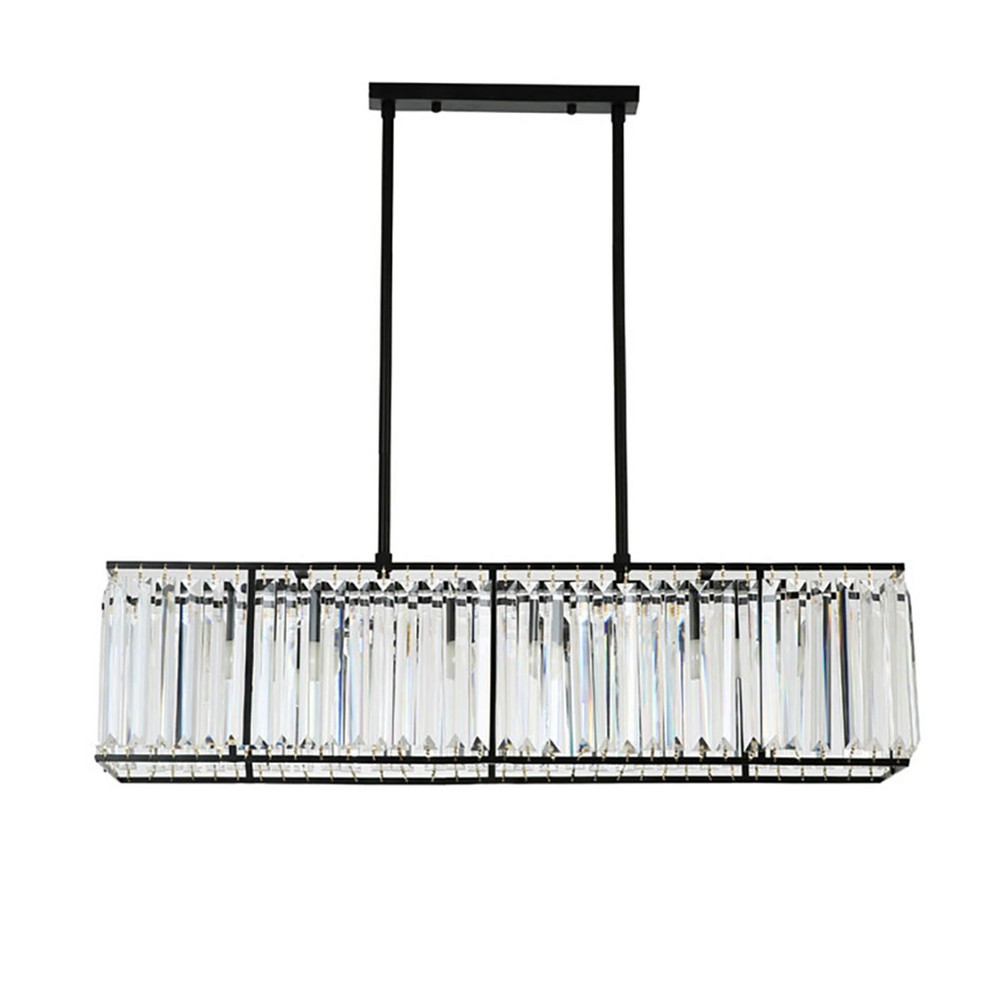 Crystal Chandelier Light Rectangle Height Be Adjust Decorative Lamp Modern