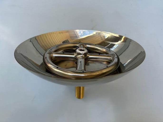 6" Stainless Steel Fire Pit Rings with 9" Pan and fitting