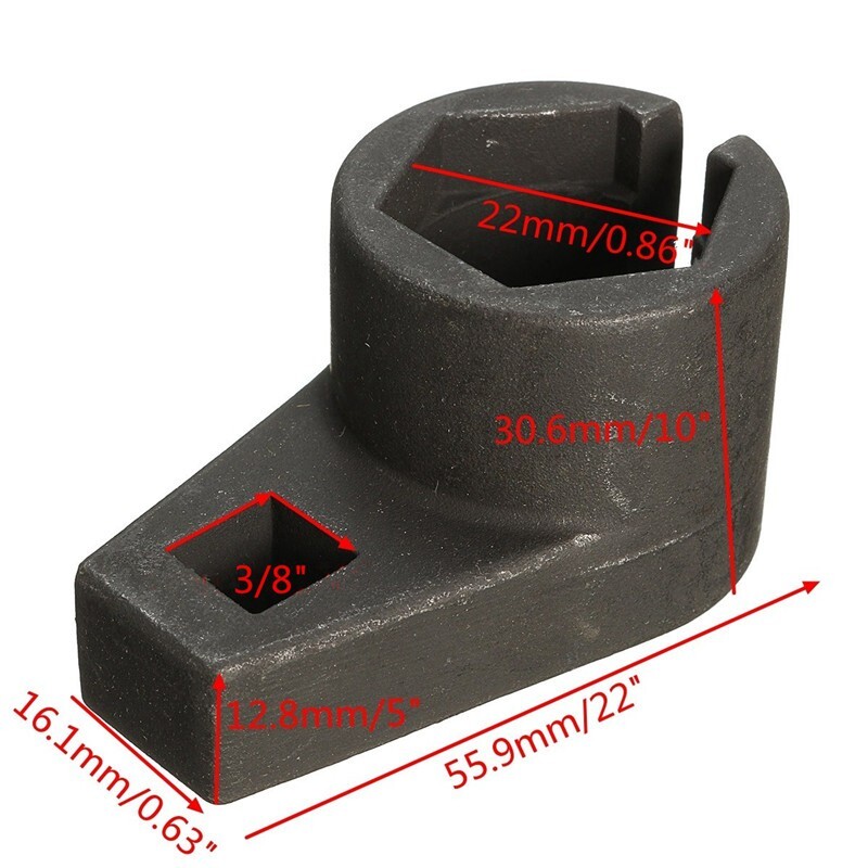 7PC Oxygen Sensor Socket Wrench Kit O2 Nut Removal Tool 22mm 1/2 Inch Drive