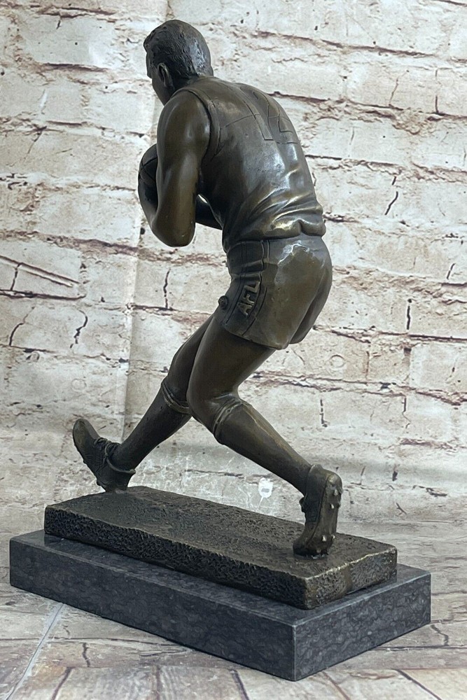 Rugby Australian Australia Player 100% solid Bronze Sculpture Statue Deco