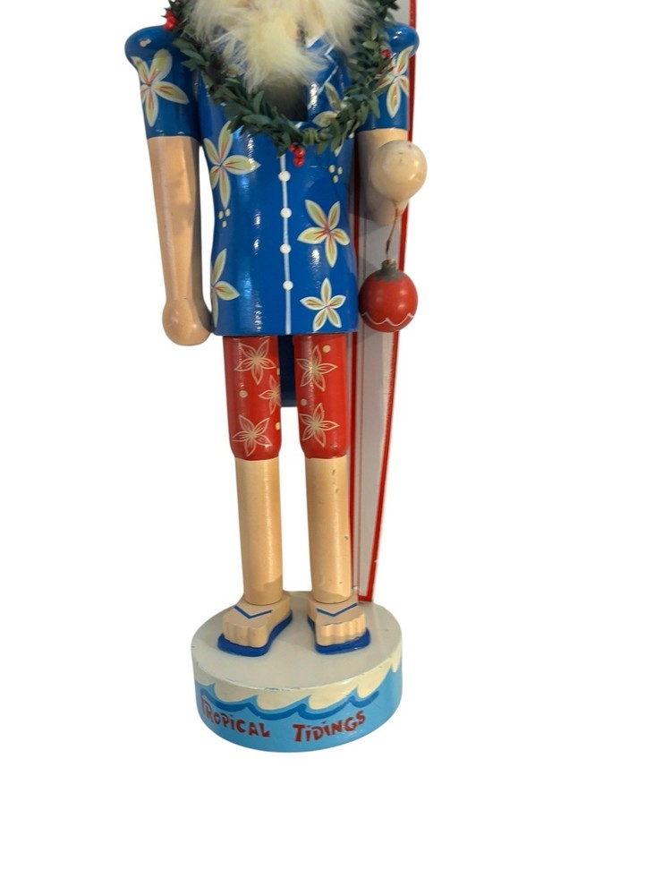 Nutcracker Hawaiian Christmas Beach Surfer with Surf Board