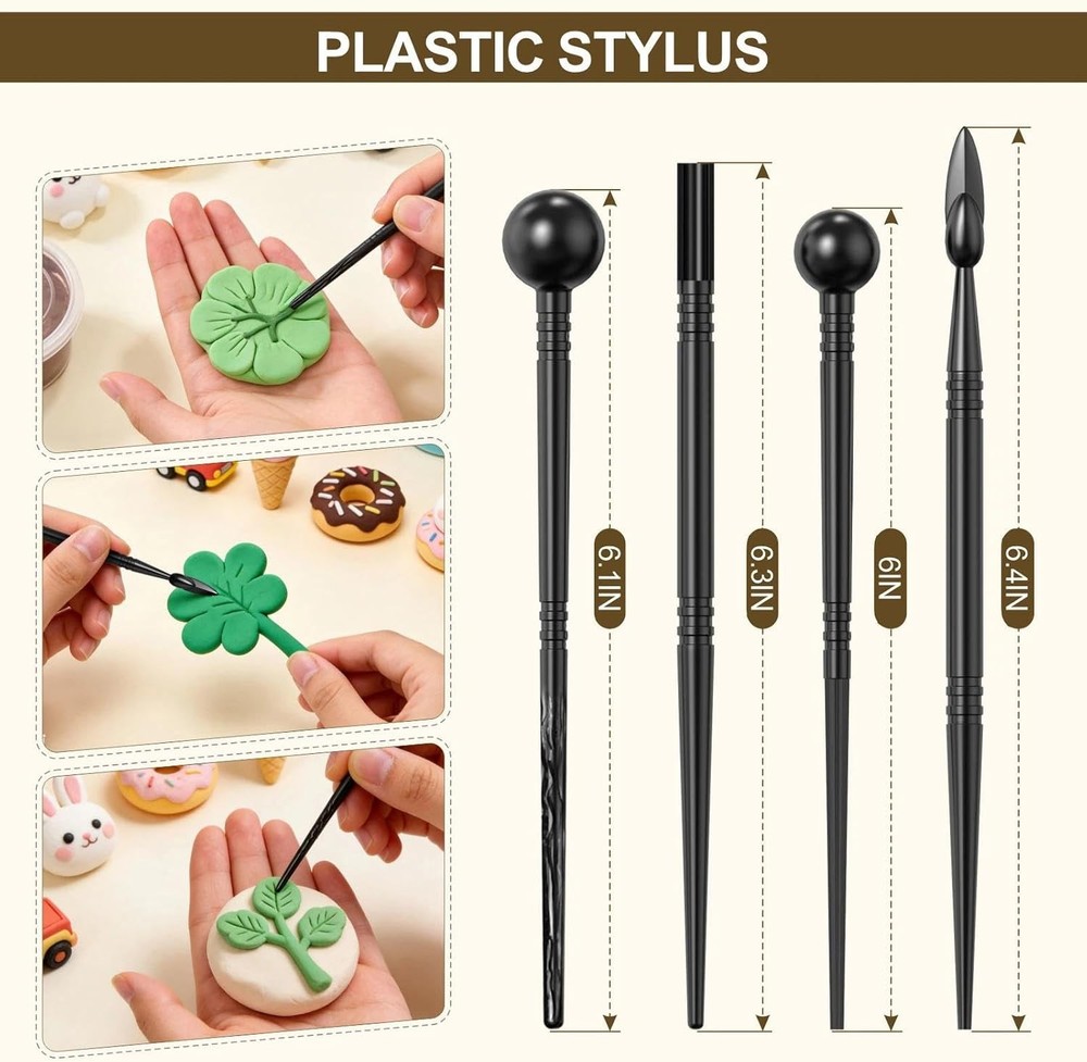 YEYETUO 27Pc Clay Sculpting Tools Kit Pottery Polymer Set