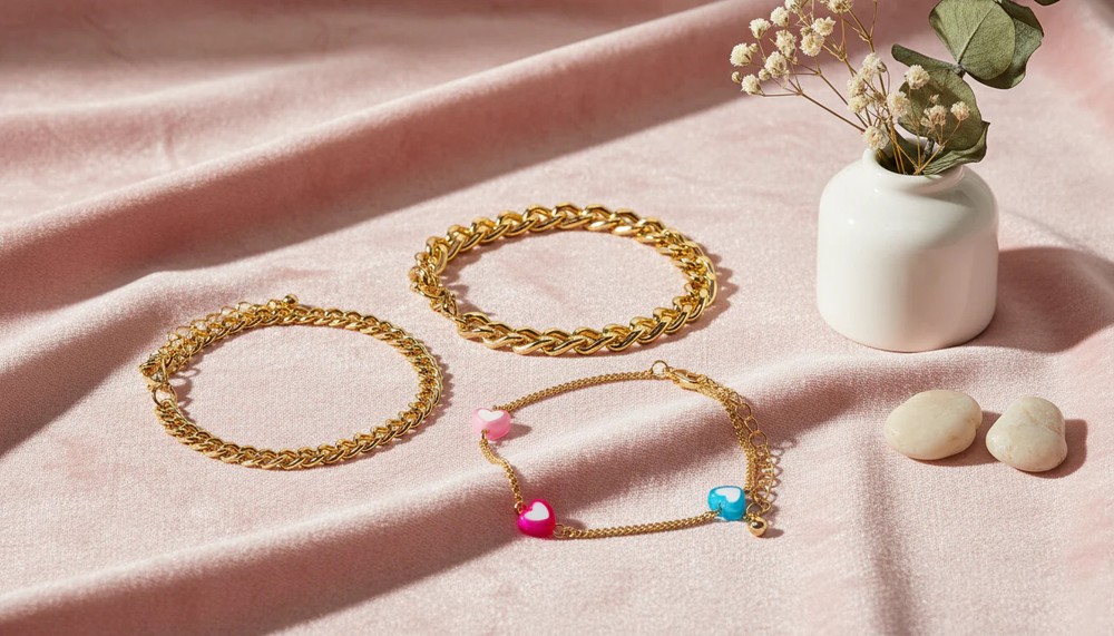 3 Row Heart Bracelet