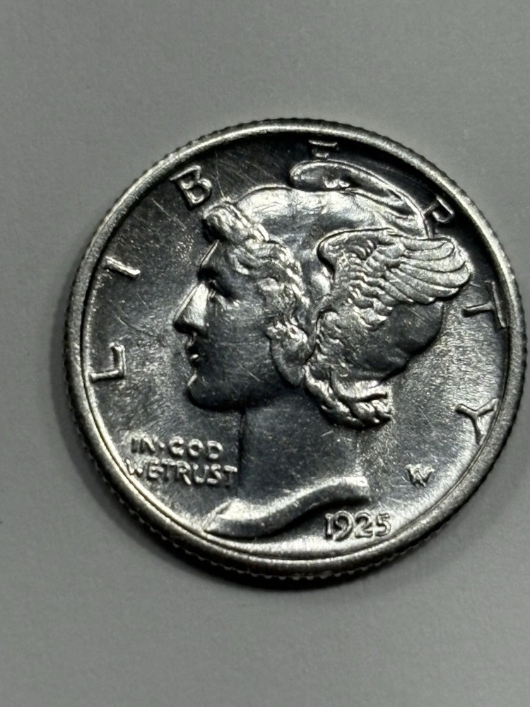 1925  Uncirculated Mercury Silver Dime #19821