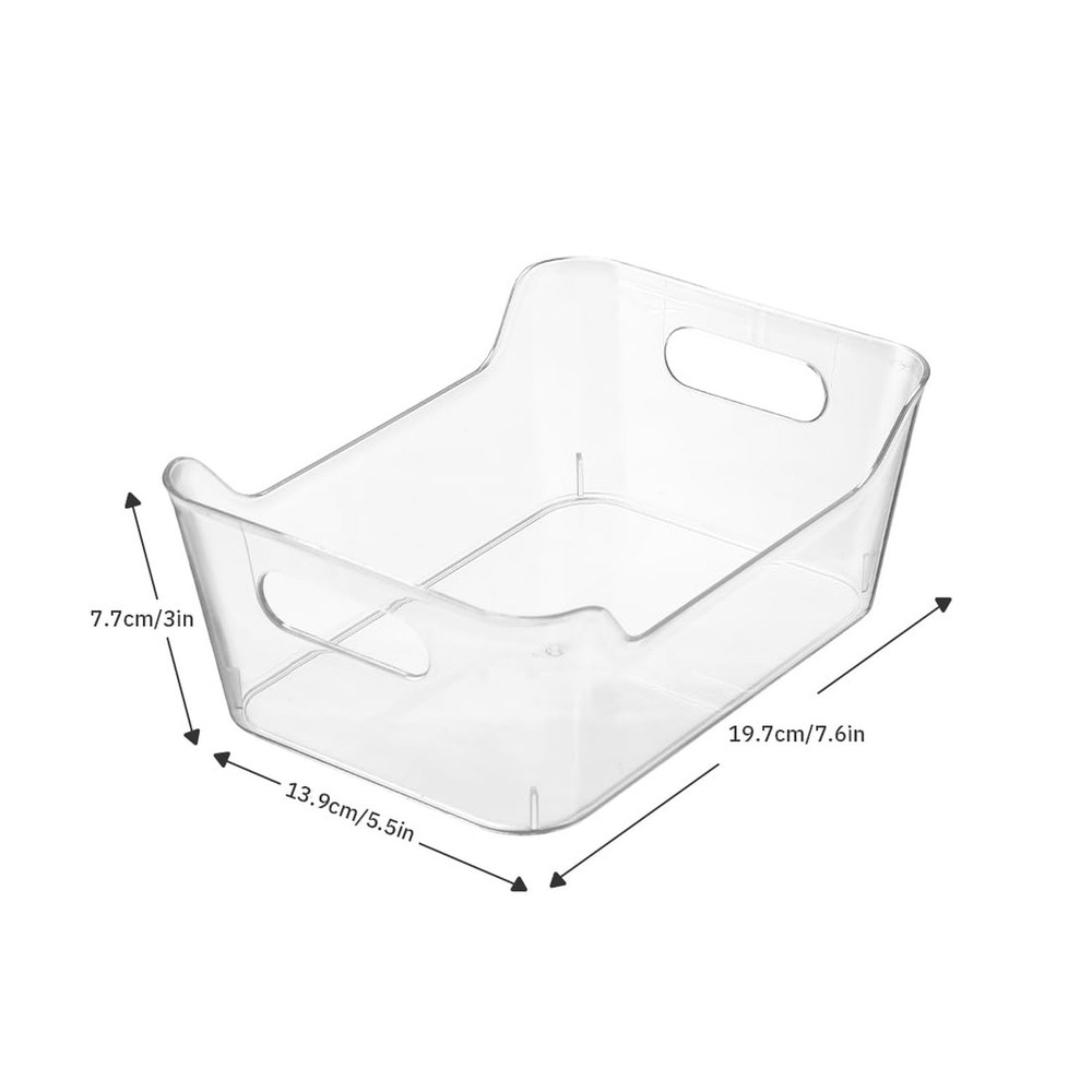 Plastic Storage Bins Clear Organizer Storage Containers Practical U-Shaped St...