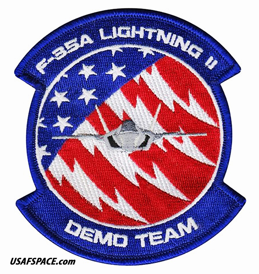 USAF F-35A- LIGHTNING II- DEMO TEAM -Hill AFB, UT- ORIGINAL AIR FORCE VEL PATCH