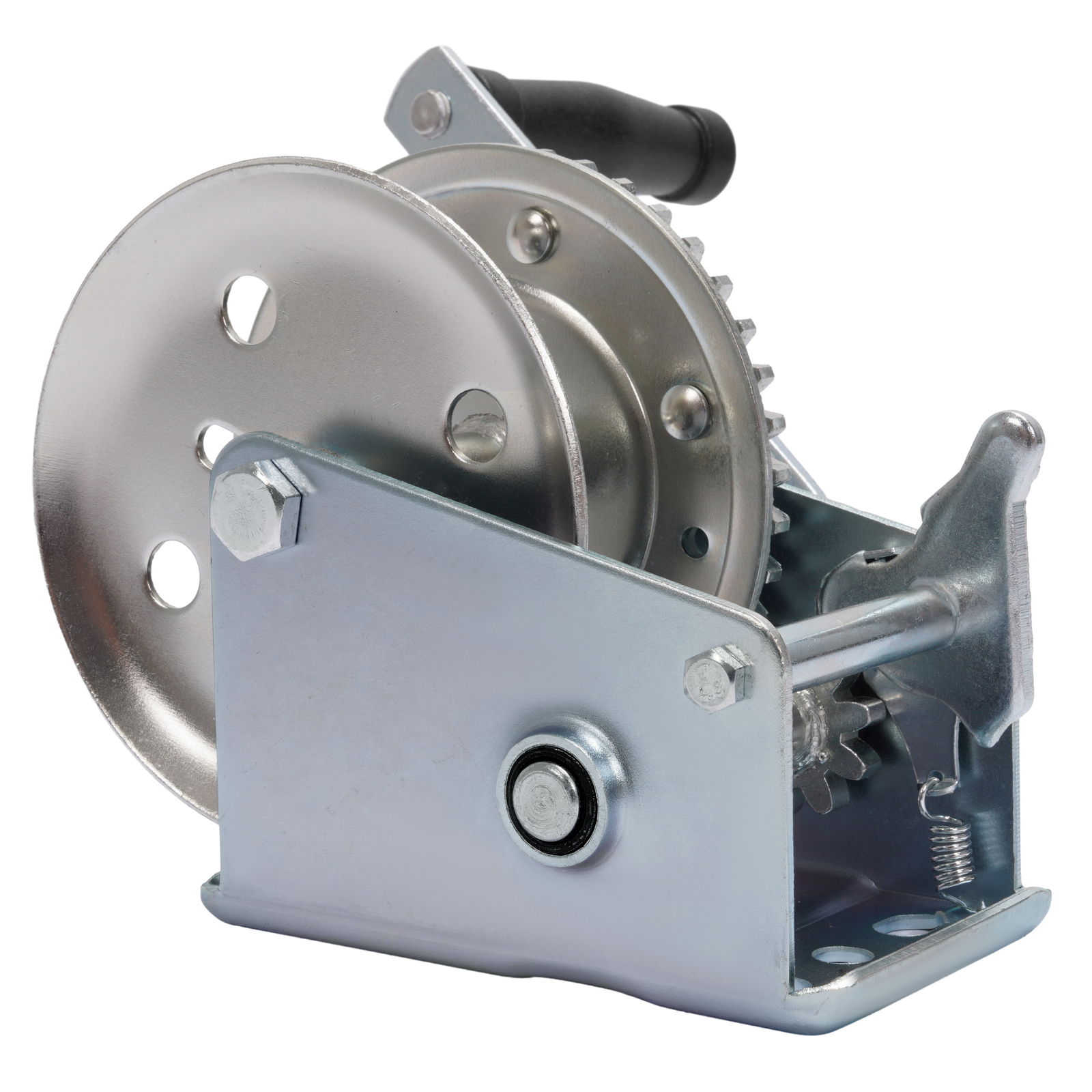 1400LB Steel Horizontal Pulling Hand Winch w/Ratchet Galvanized For Boat Trailer