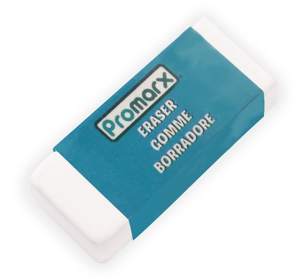Promarx White Erasers, 3 Count