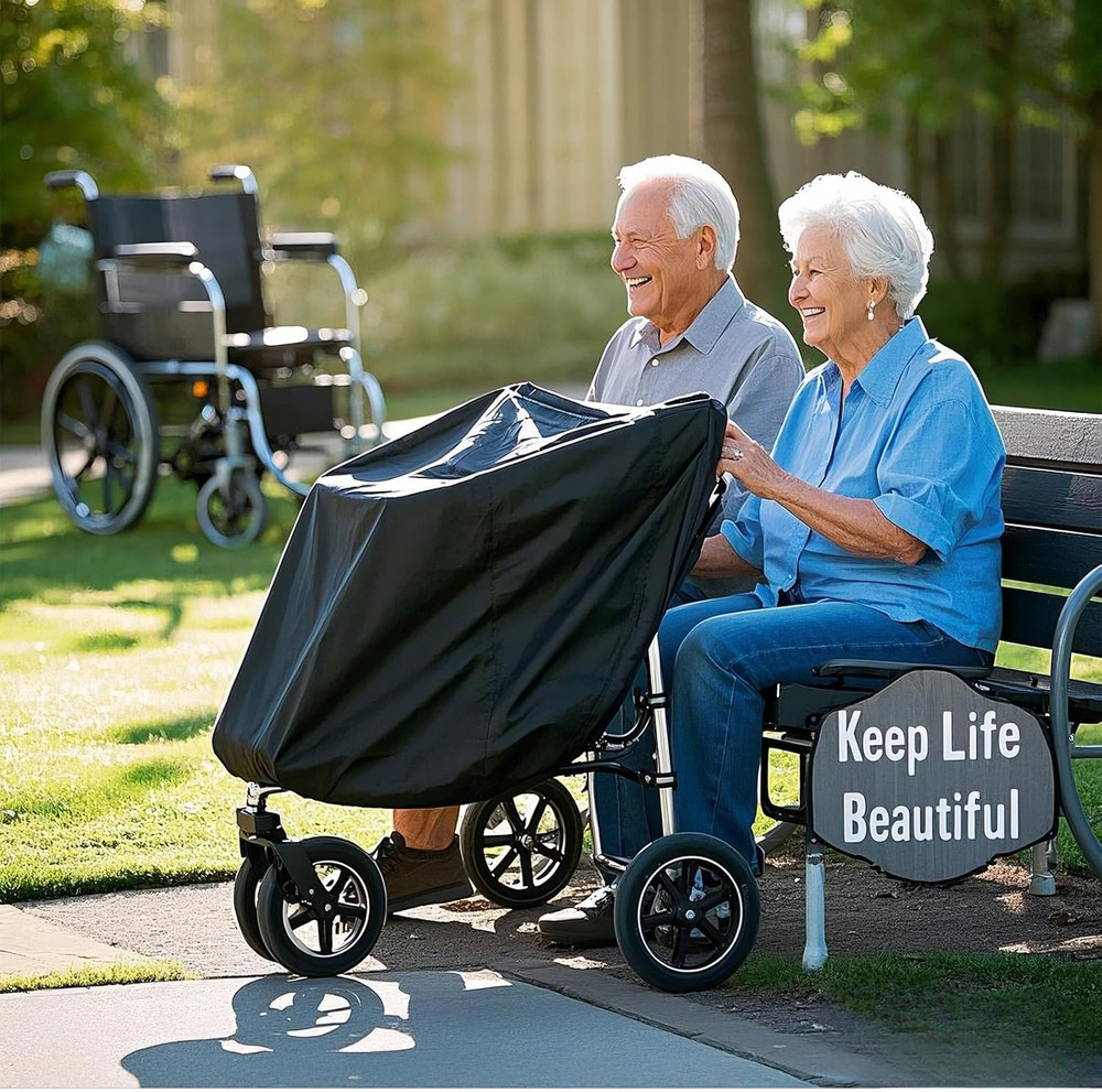 Rollator Walker Cover for Seniors - Dustproof & Waterproof, Fits Rolling Rollato