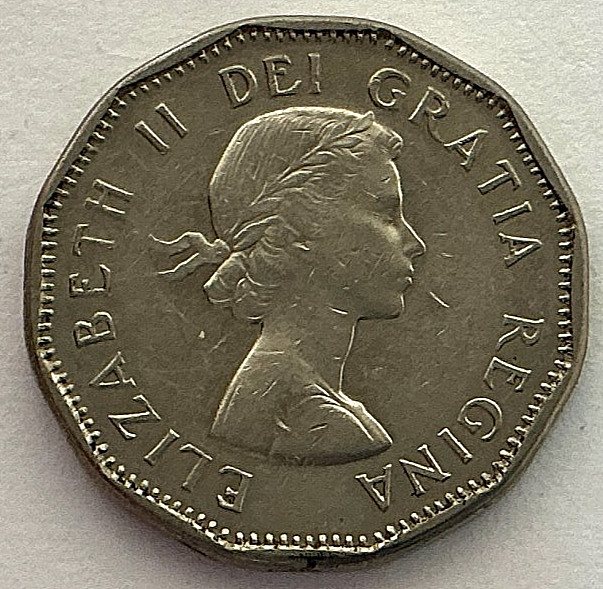 1959 Canada 5 Cents KM# 50a