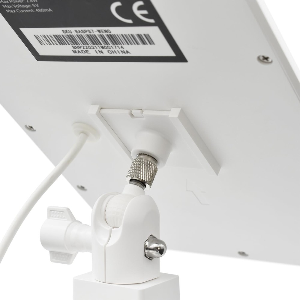 Secure 1/4 Inch Threaded Mount Adapters for Ring Solar Panels - White, 2 Pack