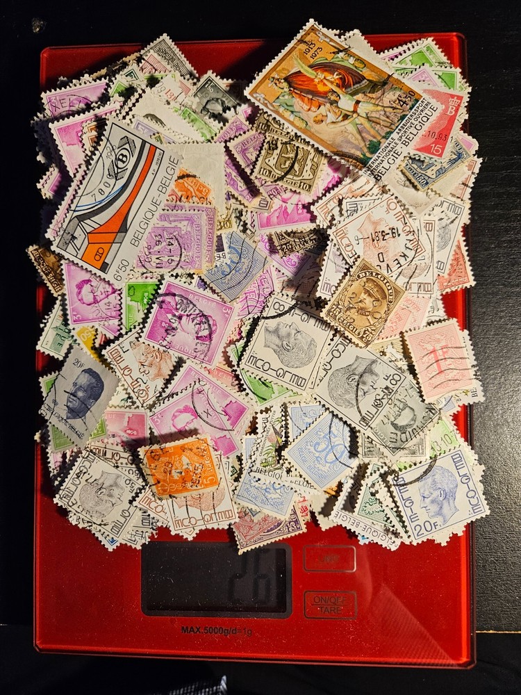26g Belgium Postage Stamps Used